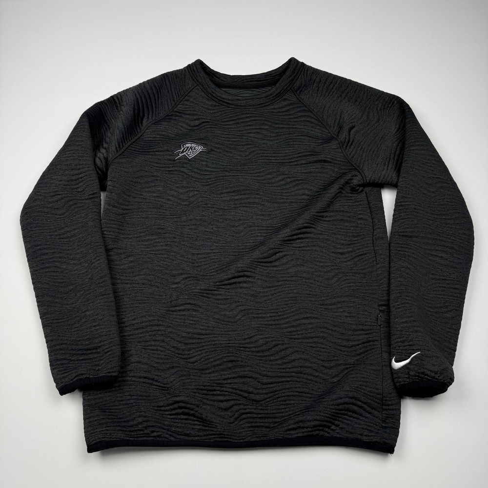 Oklahoma City Thunder Sweatshirt Mens Small Gray NBA Basketball Nike Dri-FIT